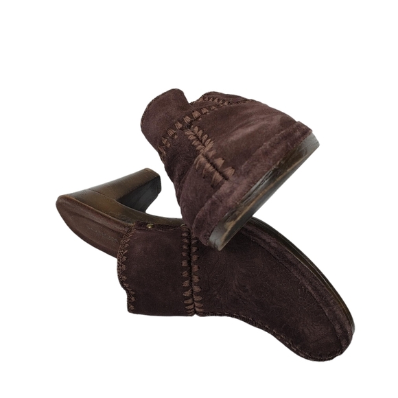 Sonoma | Juliette Bohemian Genuine Suede Leather Brown Slip On Clogs Women's 8 - Picture 3 of 12
